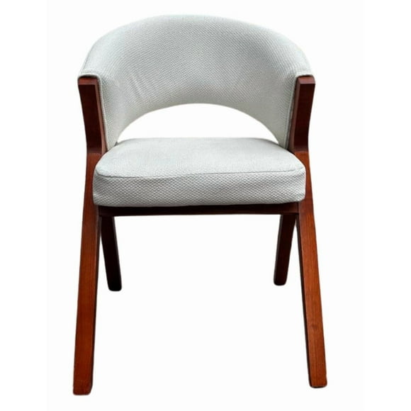 Silla Home Sweet Home, Asunción II, Estilo modernista, Base de Madera con tapiz de Lino.