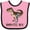 Pink and Black, variant on Inktastic Limb Loss Awareness Amputee Rex with Prosthetic Leg Boys or Girls Baby Bib