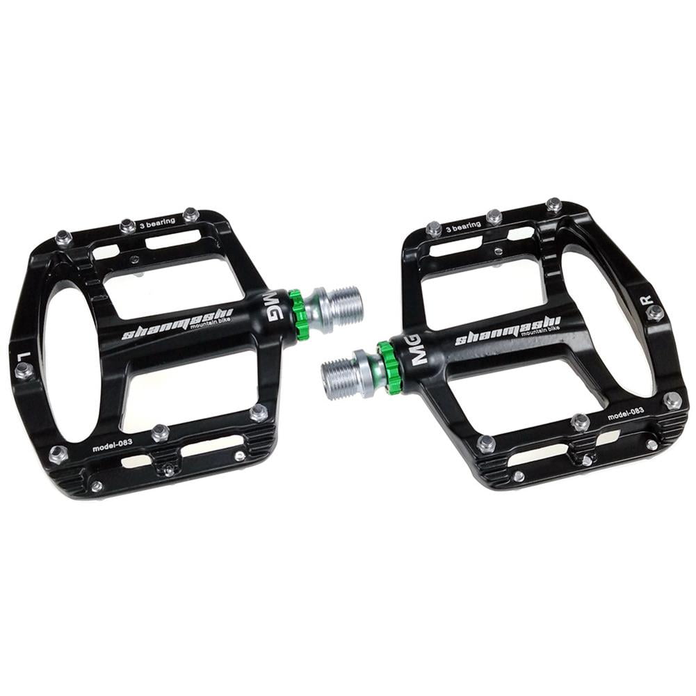 Details about   Mountain Bike Non-slip Flat Pedals CNC Aluminum Alloy 3 Sealed Bearings Pedals