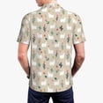 thumbnail image 3 of Balery Cute Alpaca Printed Men’s Short Sleeve Polo Shirt, Midweight Men's Shirt,Golf Polo shirts -Medium, 3 of 8
