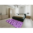 thumbnail image 5 of Ahgly Company Machine Washable Indoor Round Transitional Violet Purple Area Rugs, 5' Round, 5 of 7