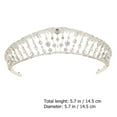 thumbnail image 2 of Shisuyan Bridal Tiara Rhinestone Crown Silver 1Pcs 5.7x1.4in, 2 of 8