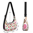 thumbnail image 4 of Funny Sweet Donut Pattern Crossbody Handbag for Women, Colorful Dessert Shoulder Tote, Lightweight Water-Resistant Hobo Purse with Cute Candy Doughnut Print, 4 of 5