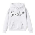 thumbnail image 4 of Povozer Girls and Toddlers' Pullover Hoodie Sweatshirt(White,5-6 Years), 4 of 4