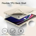 thumbnail image 4 of czcpp-Case pour Samsung Galaxy Tab S9 11 Pouces avec Support pour S Pen, Support de Tablette Tri-Fold en TPU Souple, Supporte la Charge S Pen, Réveil/sommeil Automatique (Beige), 4 of 4