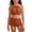 Brown, variant on Shachafan Girls Summer Swimwear Solid Color Top And Swim Shorts Beach Two Piece Swimsuit For Youth Little Girls Swim Wear