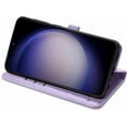 thumbnail image 4 of Wallet Phone Case for Samsung Galaxy S23 FE,Cute Cartoon Cat Dog Pattern PU Leather Case with Magnetic Clasp and Cash Card Slots Holder Holster for Samsung Galaxy S23 FE,CD Purple, 4 of 18