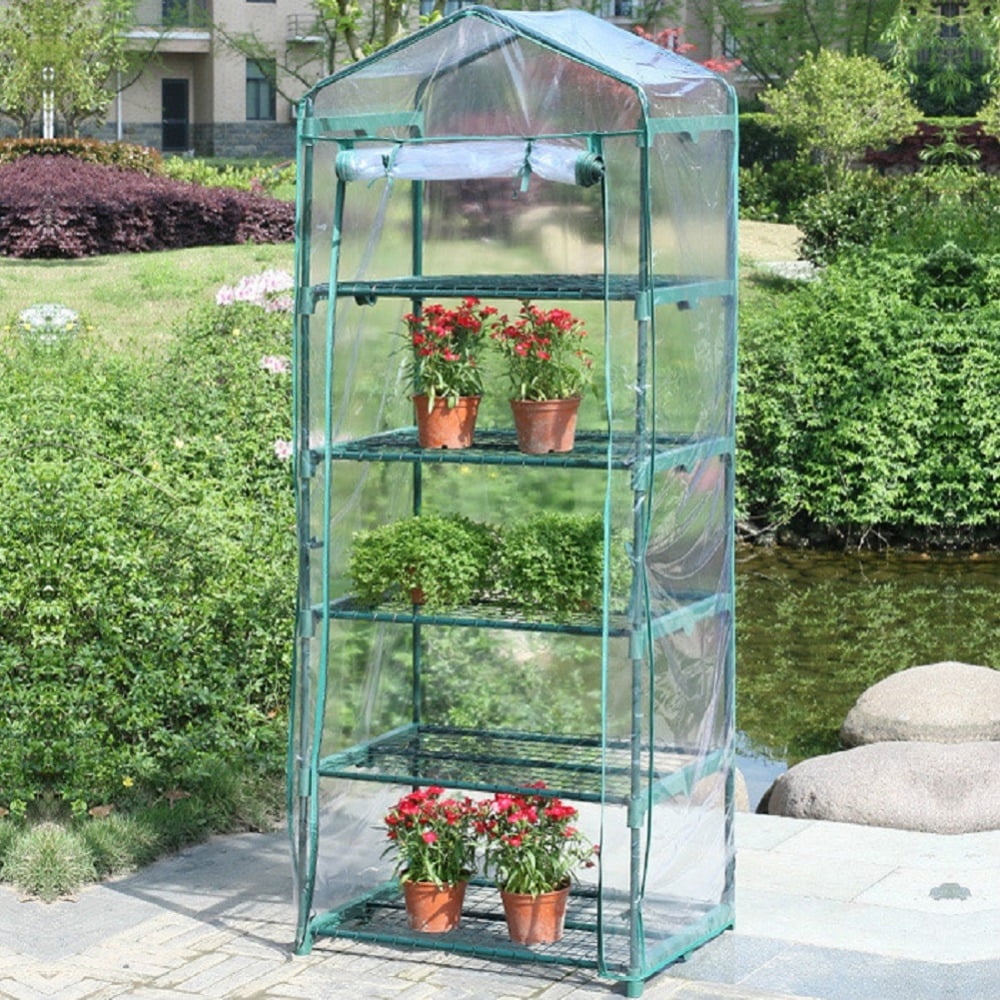 2/3/4/5 Tiers Greenhouse Cover Walk In Grow Bag Garden Plant Shed Tunnel PVC 