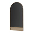 thumbnail image 5 of 71"x37" Wood Rattan Wall Mirror Arched Mirror,Brown, 5 of 7