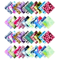 Soimoi Tie Dye Print Precut 5-inch Cotton Fabric Quilting Squares Charm Pack DIY Patchwork Sewing Craft 01-Blue