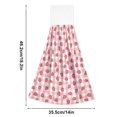 thumbnail image 6 of Yayeee Kitchen Hanging Hand Towels Set of 2 with Loop Bathroom Absorbent Tie Towel, Strawberry Plaid Pattern, 6 of 7