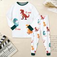 thumbnail image 2 of NOLDARES Toddler Boys Outfits Cute Dinosaur Truck Cotton Kids 2 Piece Long Sleeve Crewneck Tops+Pants Set Loose Fit Trendy Clothes 6-24 Months 2t 3t 4t 5t 6t 7t 8t 9t Children,Dark Green,8-9 Y, 2 of 8