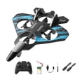 thumbnail image 1 of Avión de combate de control remoto de espuma, modelo fácil de volar, portátil, anticaída, 6 canales azul, 1 of 8