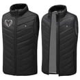 thumbnail image 4 of REORIAFEE Heat Vest Jacket Unisex with 9 Heating Zones Electric Heated Coat without Power Bank Thermal Hunting Winter Waistcoat Black XXL, 4 of 7