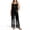 Black Floral, variant on Xoenoiee Pine Tree Mountain Print 2 Piece Sets for Women Spring Fashion Beach Vacation Cruise Outfit Dressy Casual Tank Top Wide Leg Pants with Pockets Summer Resort Wear, Size L