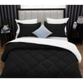 thumbnail image 6 of DNG Creations 3 Piece Reversible Diamond Pattern Comforter All Season 550 GSM - Full/ Queen - Size ( Black/White Colour ) 800 Threads Count, 100% Egyptian Cotton, 6 of 7