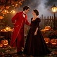 thumbnail image 5 of Gold Trim Victorian Tailcoat, Gold Trim Victorian Long Tail Coat, Double Layer Steampunk Formal Tailcoat for Halloween Noble Pirate Magician Cosplay, 5 Color Medieval Vintage Stage Costume, Red L, 5 of 8