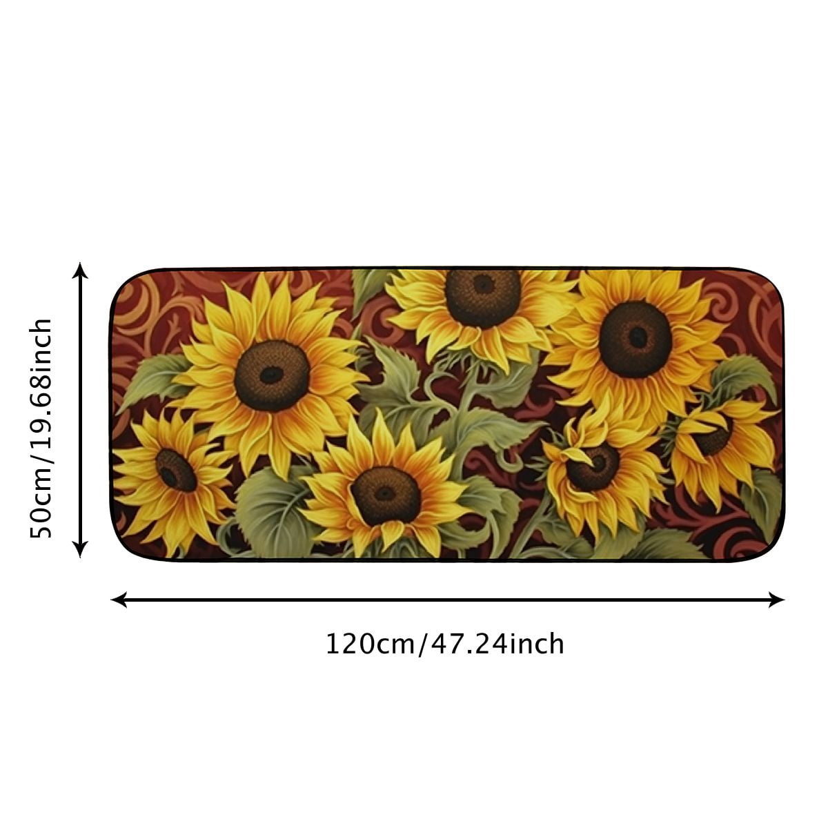 Heduofu Decorative Door Mat, Door Mat with Non-Slip Rubber Backing, Easy Cleaning, Traps Dirt, Rug for Entry, Patio, Garage 19.68*47.24 in