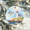 thumbnail image 3 of Coastal Lighthouse Ornament Coastal Lighthouse Christmas Ornament 2025, Personalized Lighthouse Ornament with Name and Year, Gifts for Sea Lover, Custom Lighthouse Ornament Xmas To3VYb, 3 of 6
