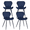 Blue, variant on Dining Chairs Set of 4, Mid Century Modern Kitchen Chairs W/ Metal Legs, Velvet Upholstered Accent Dinning Room Chairs for Kitchen, Bedroom, Living Room(Green)