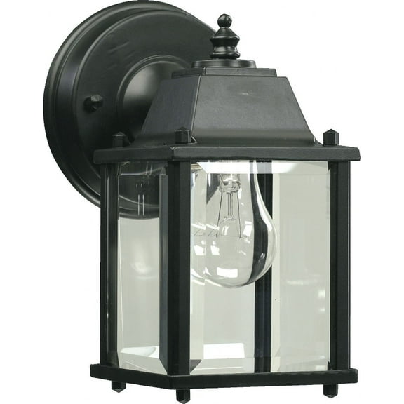 780-15 Quorum Lighting 1 Light Outdoor Wall Lantern in style - 4.5 inches wide by 8.5 inches high-Black Finish