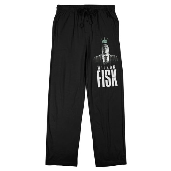Daredevil Born Again Wilson Fisk Adult Black Sleep Pajama Pants
-Medium