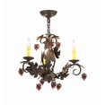 thumbnail image 2 of Meyda Tiffany 117174 Vineyard 3 Light 18" Wide Taper Candle Style Chandelier - Coffee Bean, 2 of 7