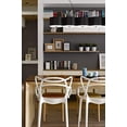 thumbnail image 6 of 2xhome Scandinavian Minimalist Modern Farmhouse Plastic Dining Arm Chair, Stackable Indoor Outdoor Patio Side Chair, Weather-Resistant Seating for Kitchen, Restaurant, Balcony, Porch, Yard, White, 6 of 9