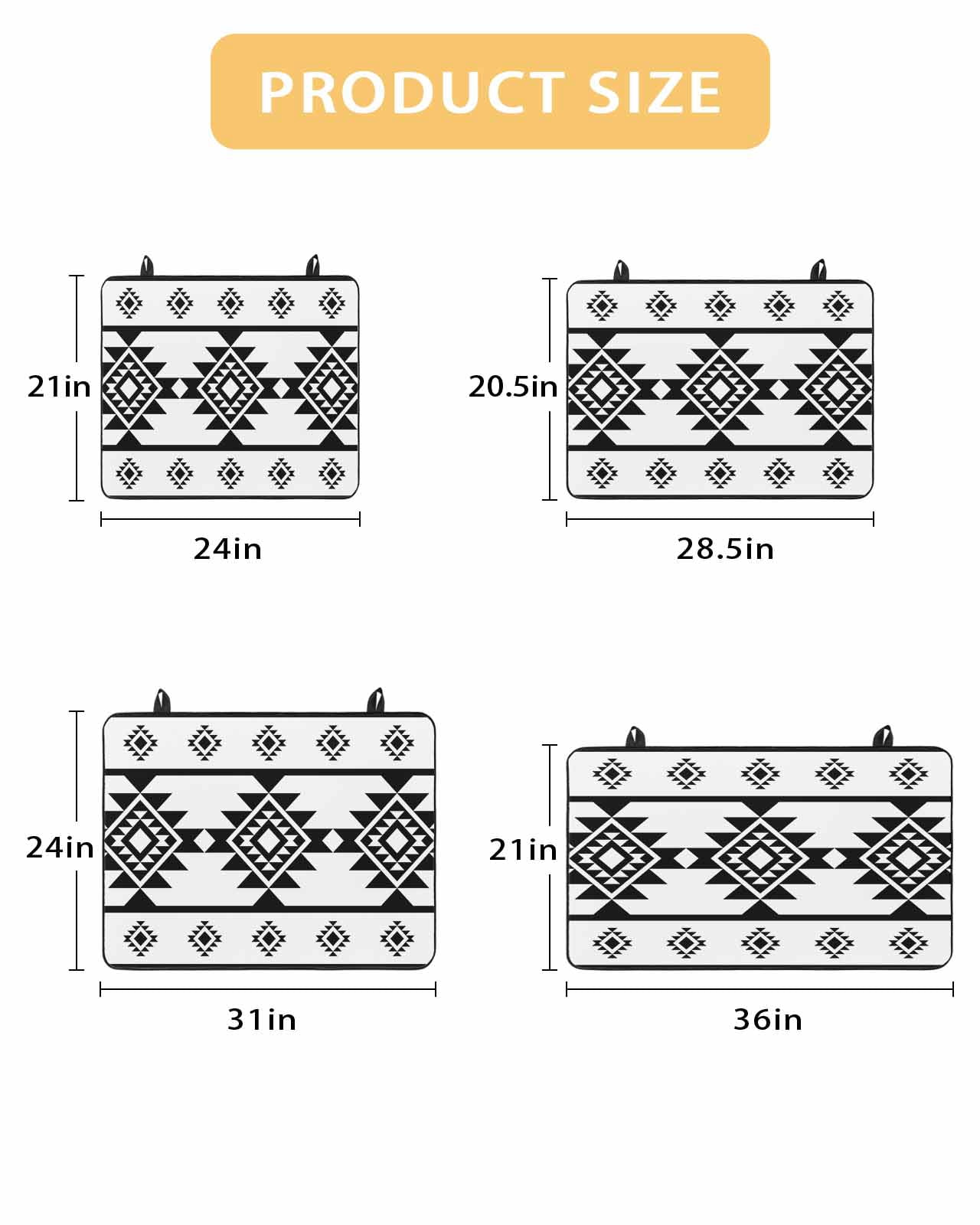 nqOlkjepod Large Induction Cooktop Protector Mat 24"x21", White Black Boho Stove Top Covers for Electric Stove, Southwest Ethnic Abstract Geometric Stove Burner Cover Mats, Glass Top Stove Cover