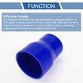 thumbnail image 4 of Unique Bargains 1 Pcs 63-83mm 2.48"-3.27" ID 100mm 3.94" Length 0 Degree Blue Car Silicone Hose Universal, 4 of 7
