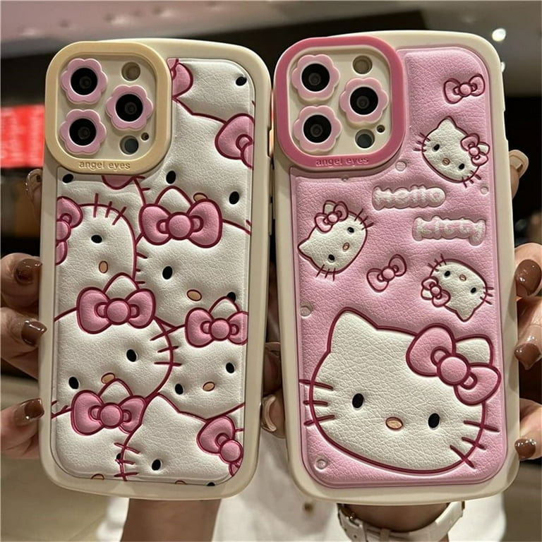 CG MOBILE Custodia Hello Kitty HKHCN61HDGPHT per iPhone 11 / Xr 6.1 custodia rigida bianca IML Kitty On Bricks Graffiti