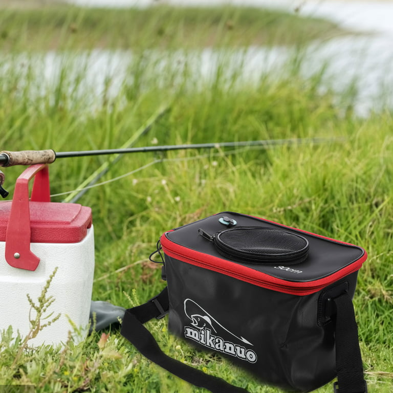 30cm Multi-Function Folding Thicken Live Fishing Box EVA Tank Bucket  Camping Outdoor Fishing Bag Tackle Fishbox (No Side Pockets