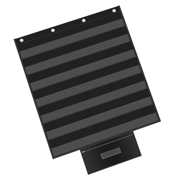 Wall Mounted Pocket Chart Transparent Panel Educational Tool For Classroom Wall Display Sentence Strips Holder