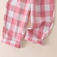 thumbnail image 4 of CONROSES Kids Boys Casual Pants Wide Leg Pant for Child Plaid Elastic Waist Drawstring Cozy Jogger Trousers with Pockets, 4 of 5