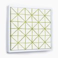 thumbnail image 1 of Triangle vert géométrique II - Toile encadrée transitionnelle moderne du milieu du siècle, 1 of 3