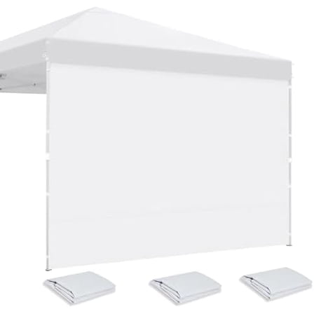 Canopy Tent Sidewalls for 10x10, 10x20' Canopy Frame, 3Pack SunWalls Only,White, (Canopy Tent NOT Included)$$Garden & Patio