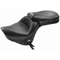 Mustang Standard Touring 1-Piece Black Seat - Chrome Studded & Conchos (76126)