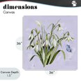 thumbnail image 4 of Stupell Industries Traditional Snowdrops with Vintage Writings Canvas Art, 36 x 36, by Susan Winget, 4 of 8