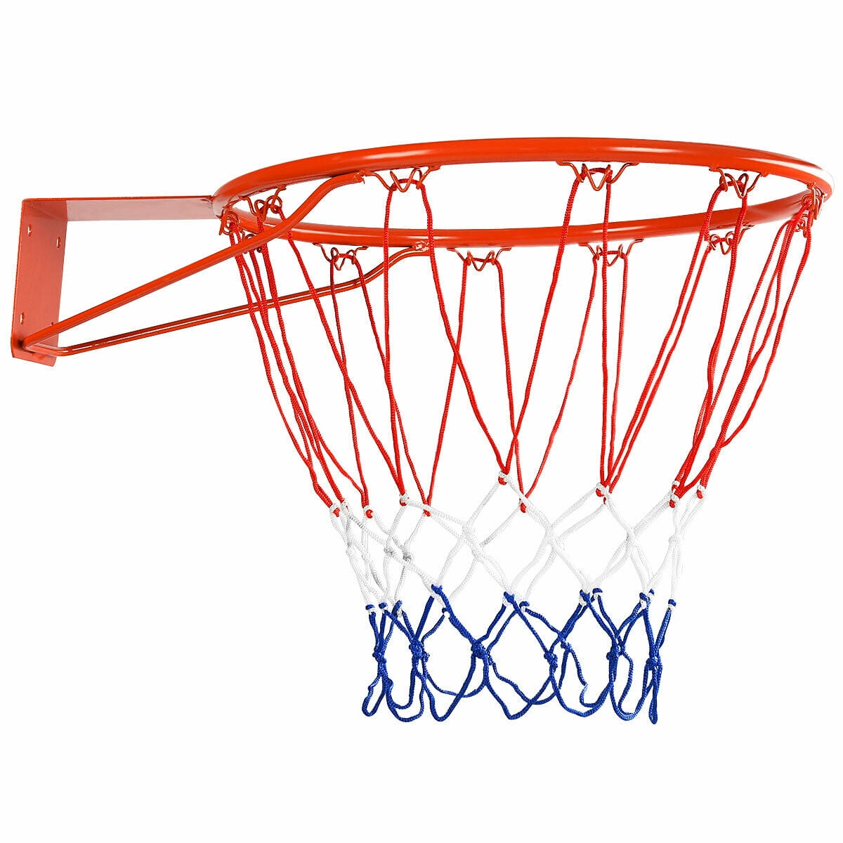 Gymax Basketball Ring Hoop Net 18'' Wall Mounted Outdoor Hanging Basket