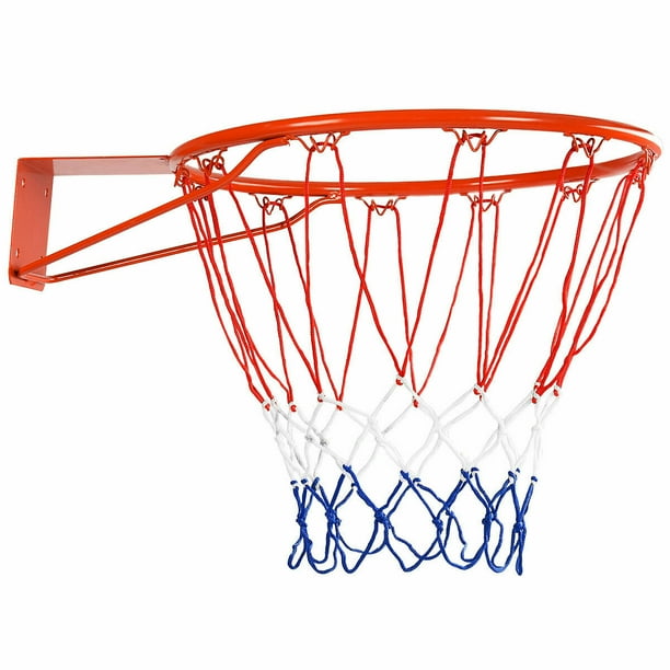 Gymax Basketball Ring Hoop Net 18'' Wall Mounted Outdoor Hanging Basket