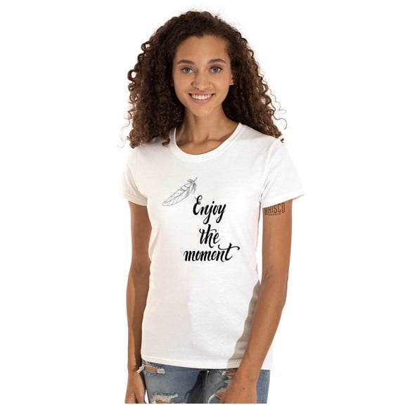 Enjoy Moment Cute Inspirational Womens Fitted Plus Size Graphic Tee Brisco Brands 2X
