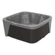 Aquarest Spas Powered By Jacuzzi DayDream 3000 6-Person 30-Jet Plug and Play Hot Tub with LED Waterfall with Cover, Keystone/Espresso