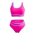 thumbnail image 4 of DPTALR Swimsuits For Women 2 Piece Hawaiian Tropical Print Swim Cami Bra And Ruffles Bathing Sets Beachwear, 4 of 5