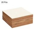 thumbnail image 3 of 20pcs Cuadrados de Madera Sin Terminar 5" x 5" x 0.1" Rodajas de Madera Naturales Recortes Azulejos para Manualidades DIY, 3 of 5