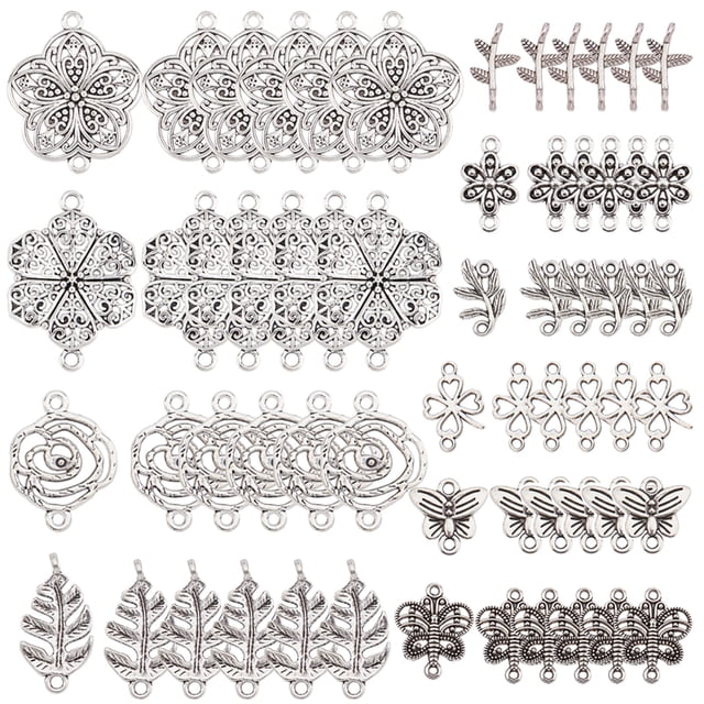 Charm SUNNYCLUE, 100 unidades, dijes con conectores de aleación mixta