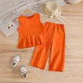 thumbnail image 5 of Toddler Baby Girls Denim Shorts Outfits Sleeveless T-Shirt Tops Jean Pants Summer Clothes Set Girls Summer Set 2-8 Years,7-8 Years, 5 of 5