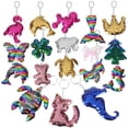 thumbnail image 2 of 18 llaveros de lentejuelas con purpurina, accesorios para mochila, regalos de fiesta, 2 of 5