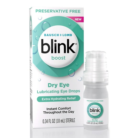 Blink Boost Preservative-Free Lubricating Eye Drops, Contact Lens Friendly, 10 mL