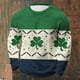 thumbnail image 5 of Camisa de Día de San Patricio Hombres de Manga Larga de Manga Larga Cuello Redondo Tops Casuales para Fiesta Festival Vacaciones Viajes Calle Uso Diario Camisetas de Hombre Casual Estiloso Verano, 5 of 6