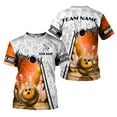 thumbnail image 6 of Custom Name Team Name 3D Bowling Shirt, Bowling Shirts for Men Women, Short Sleeve Shirts for Team Bowling (Pink, S), 6 of 10